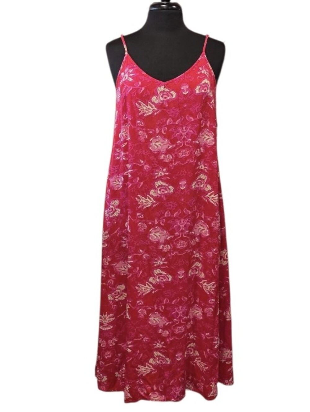 NATURAL LIFE Fuchsia Floral Maxi Dress Large Boho Babe Summer - Picture 2 of 12